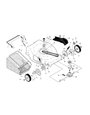 Drive control/gear case/wheels