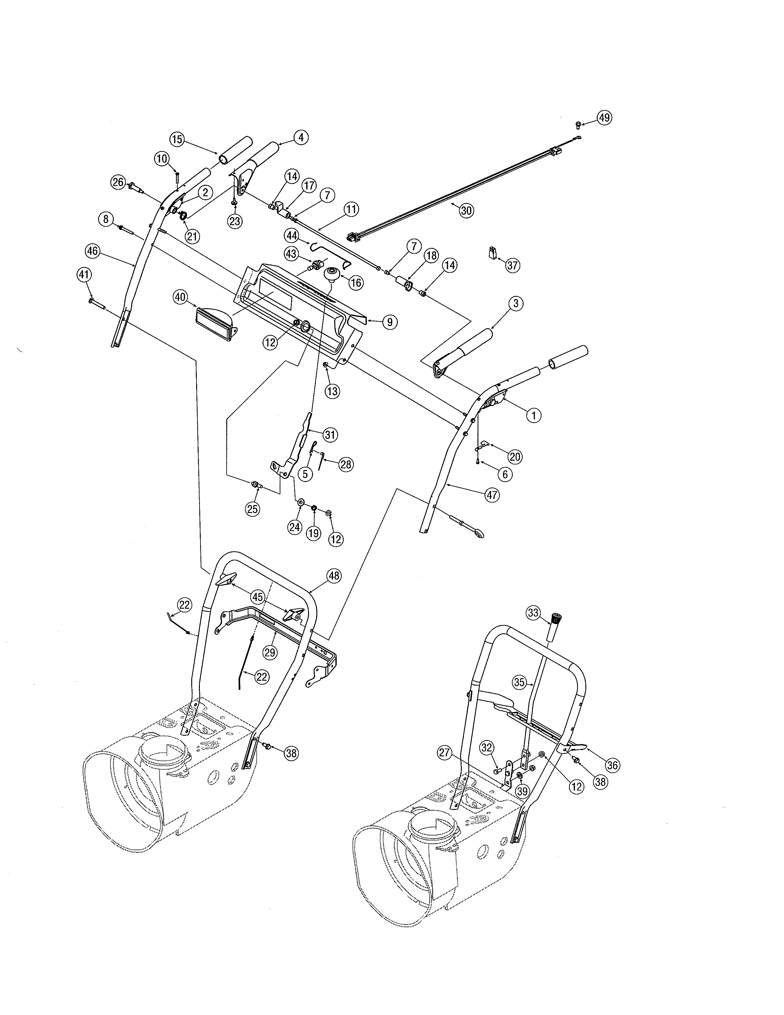 Clutch lock handle assembly