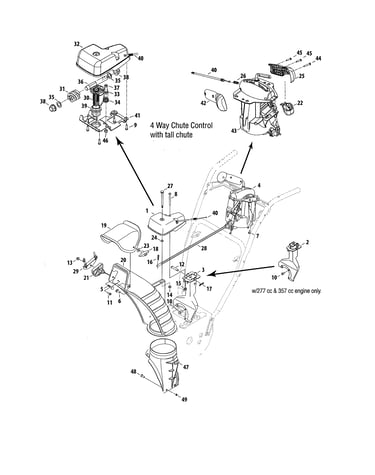 Gear box/chute