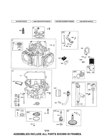 Cylinder/sump/camshaft