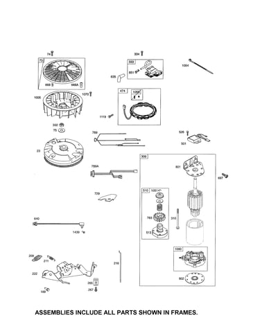 Motor-starter/flywheel