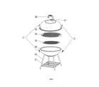 Kmart 680-02701242-6 table top  round charcoal grill diagram