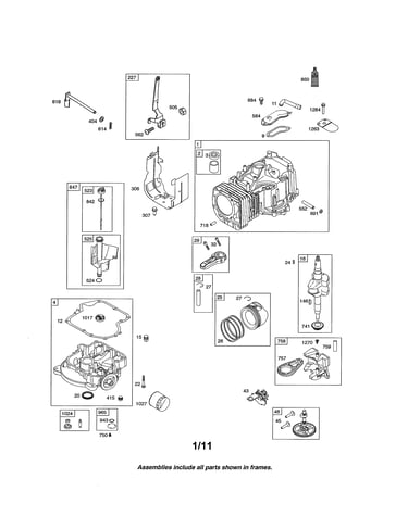 Cylinder/sump/crankshaft