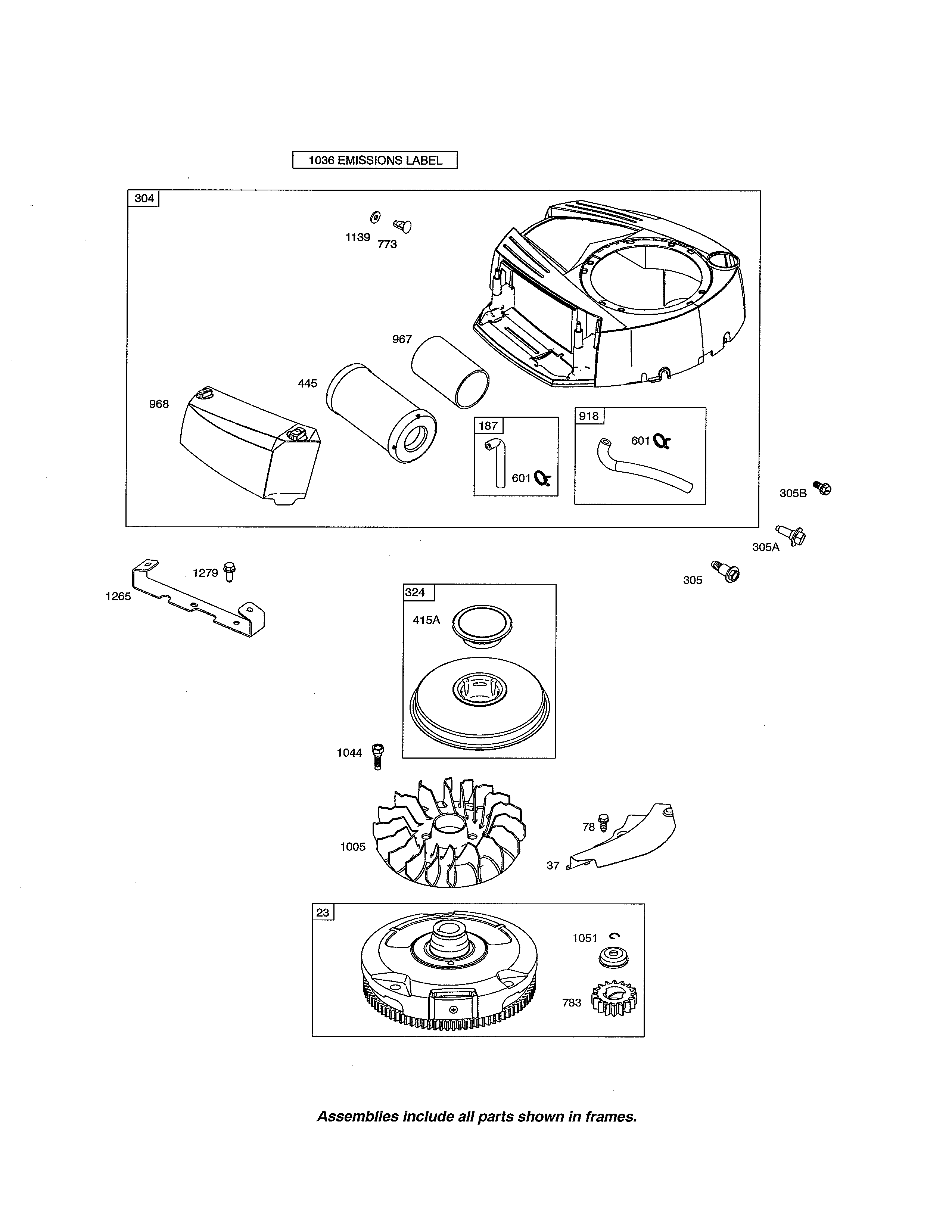 Blower housing/flywheel