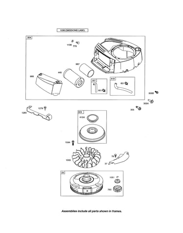 Blower housing/flywheel