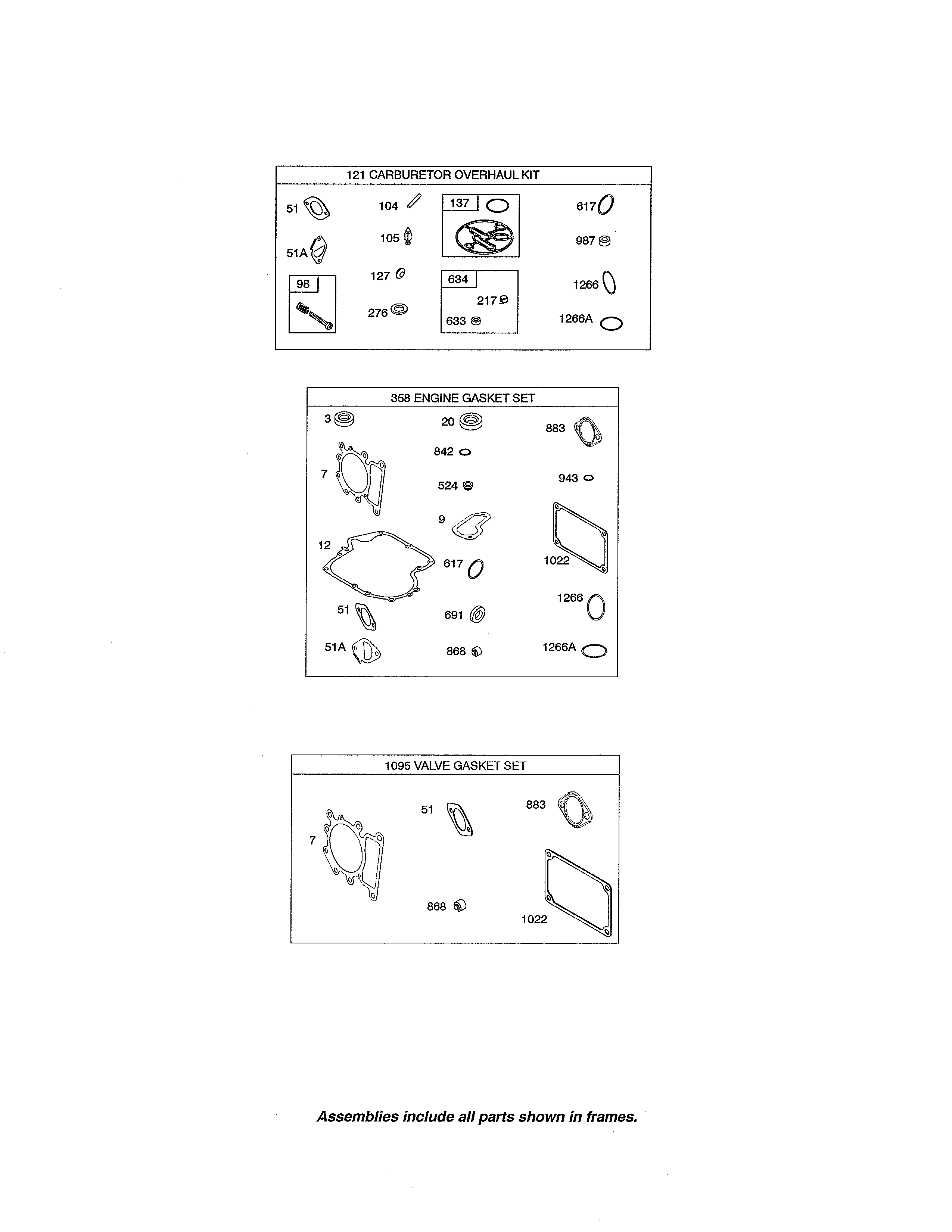 Gasket sets