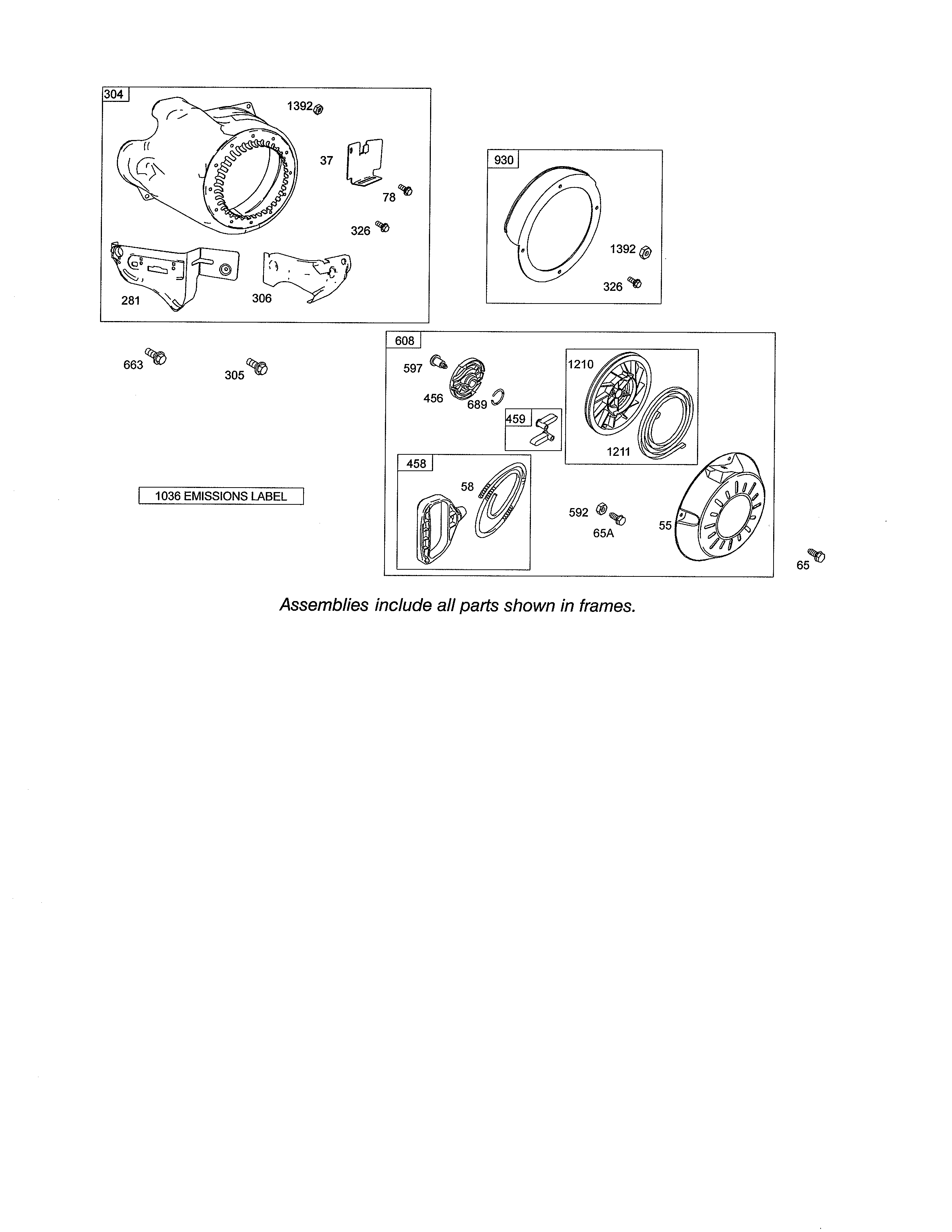 Blower housing/rewind starter