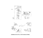 Briggs & Stratton 128T05-5268-B1 carburetor/fuel tank/muffler diagram