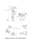 Carburetor/fuel tank/muffler
