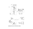 Briggs & Stratton 128L05-5305-F1 carburetor/fuel tank/muffler diagram