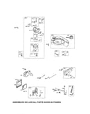 Carburetor/fuel tank/muffler