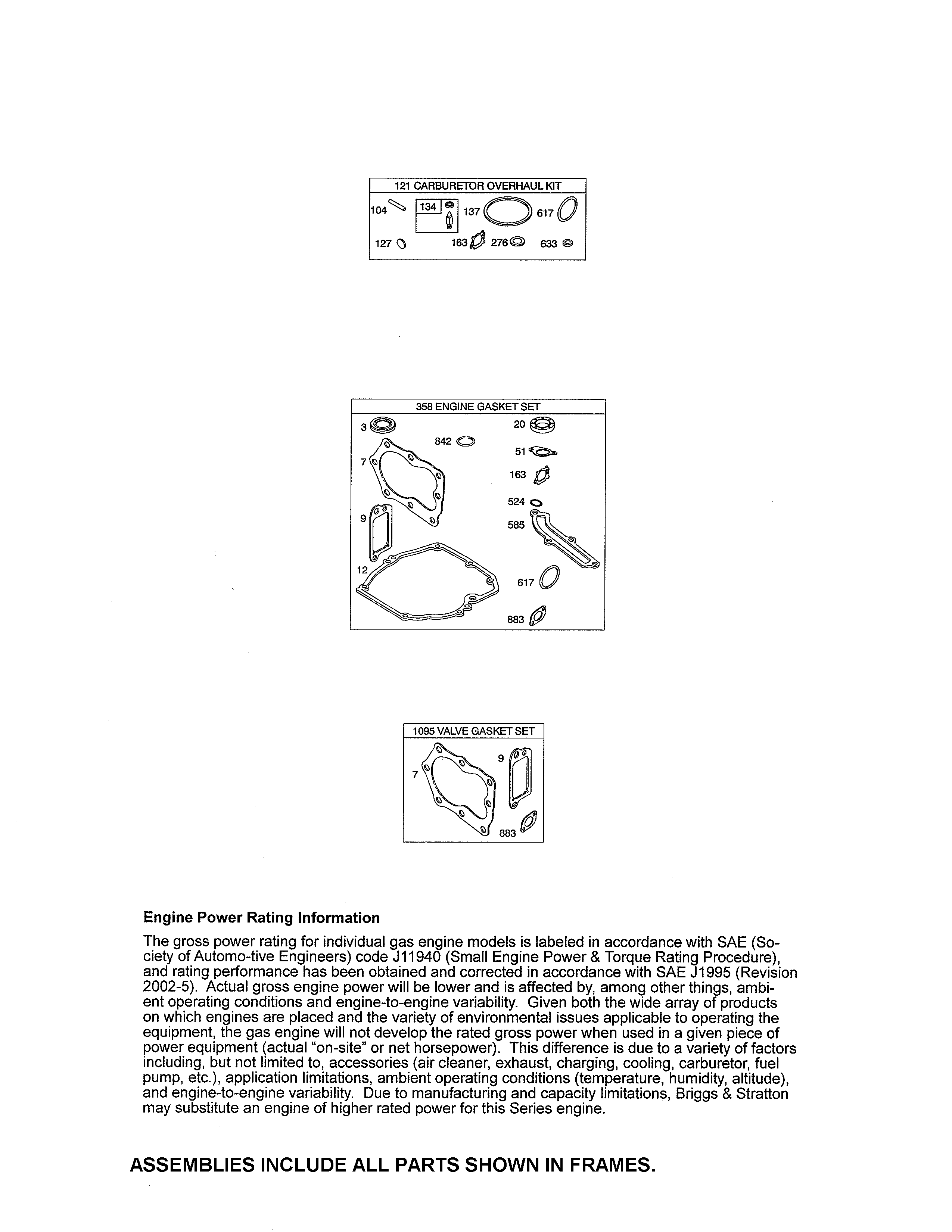 Gasket sets