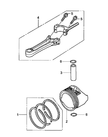 Piston connecting rod
