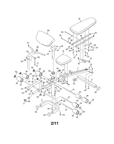 Seat/frame/leg lever