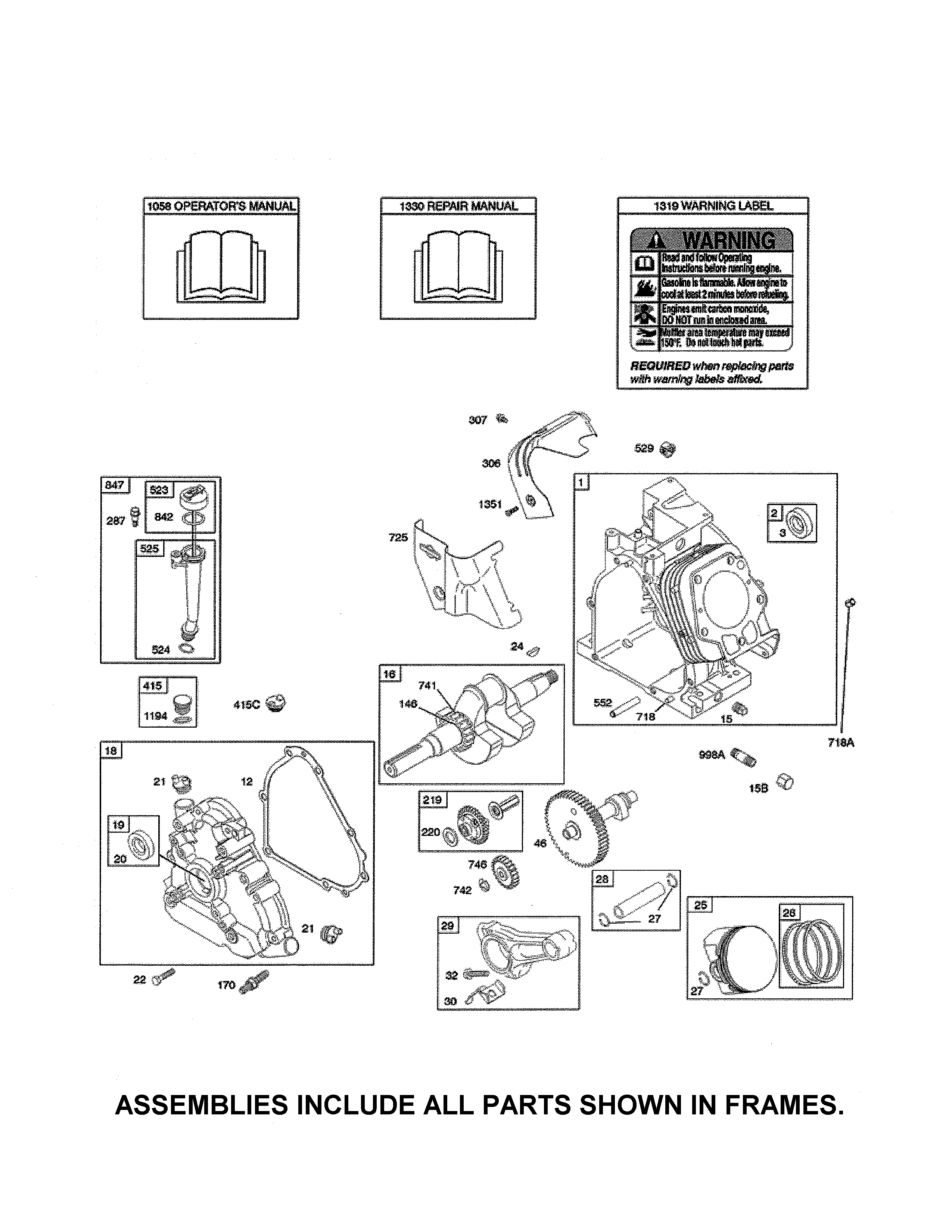 Cylinder/crankcase/crankshaft