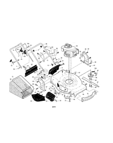 Engine/housing/handle
