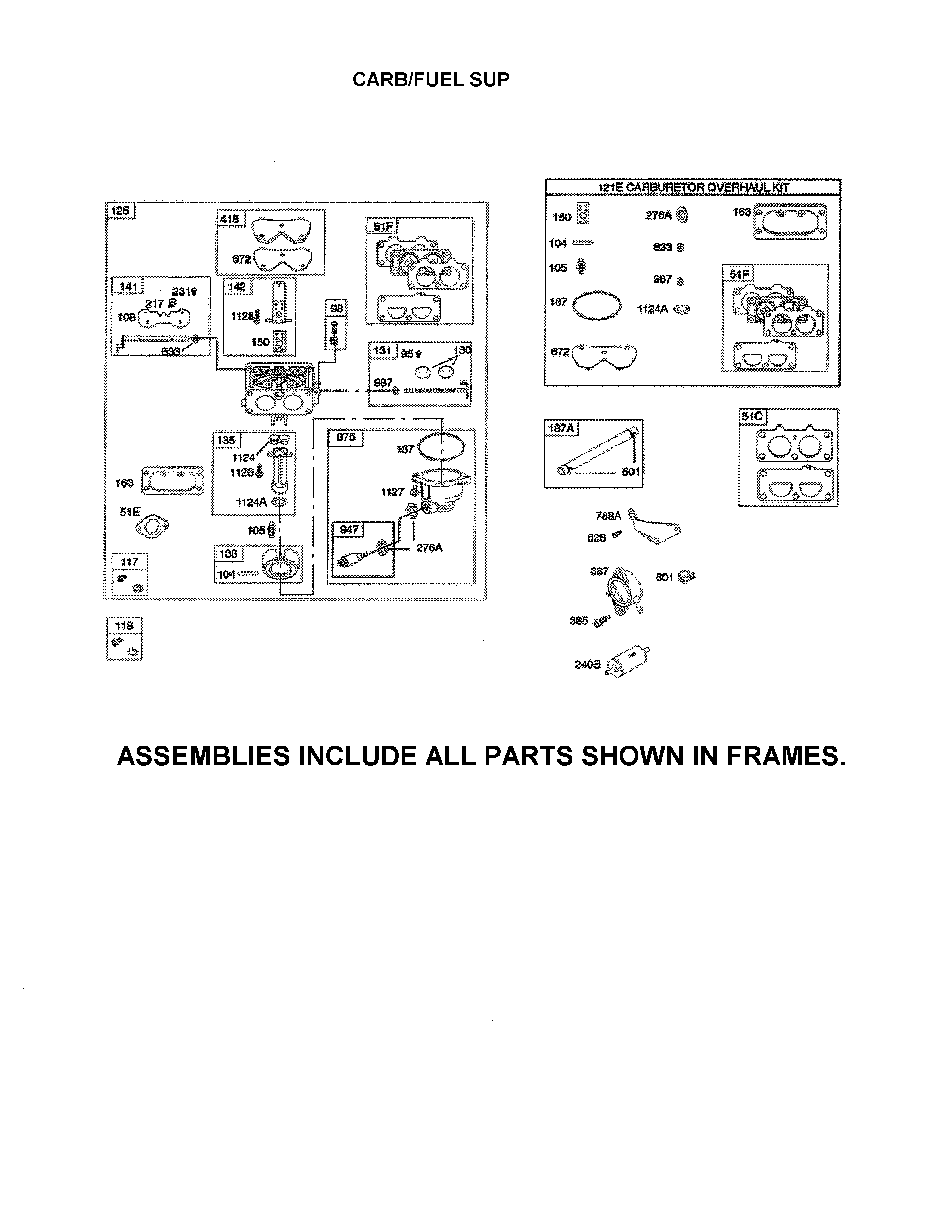 Carburetor/fuel supply