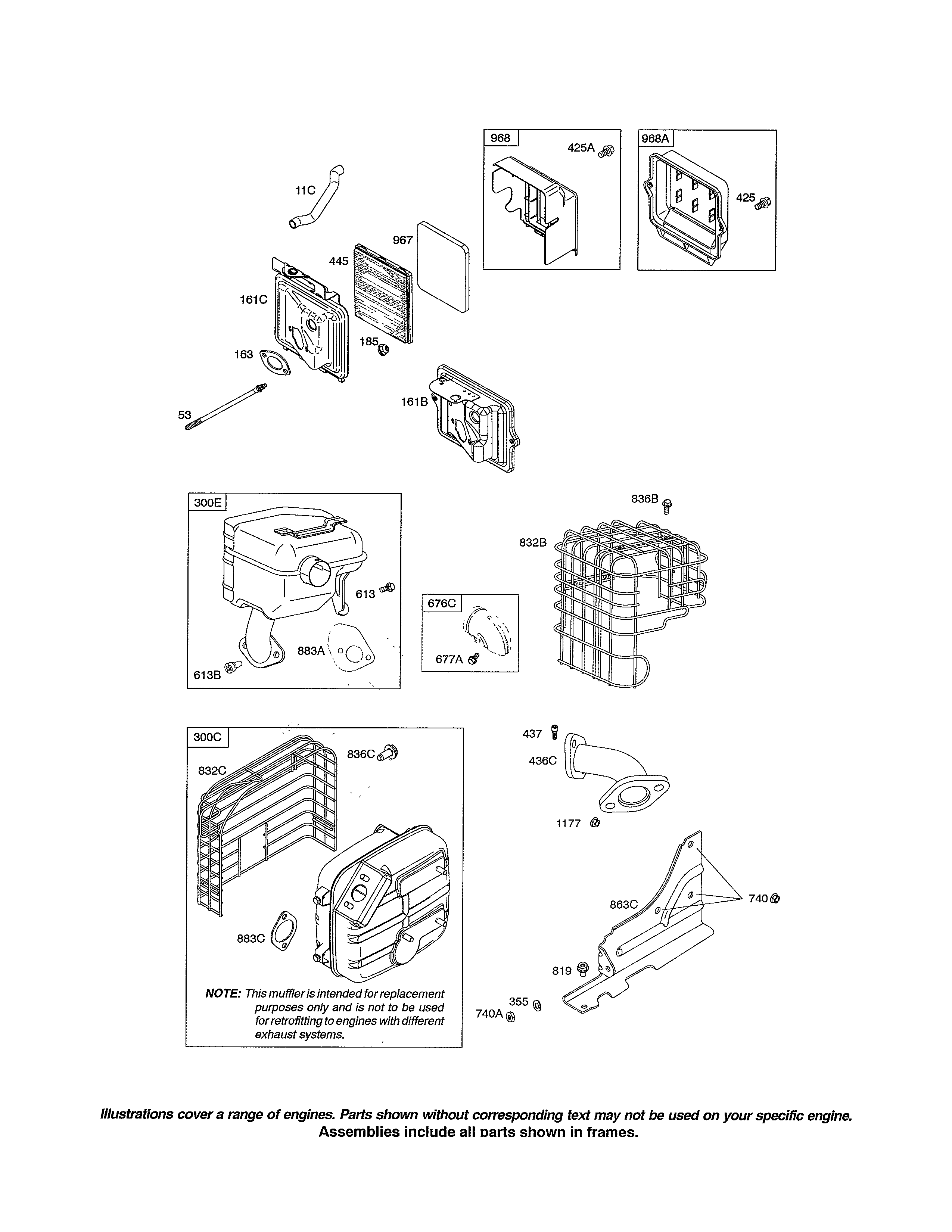 Muffler/air cleaner
