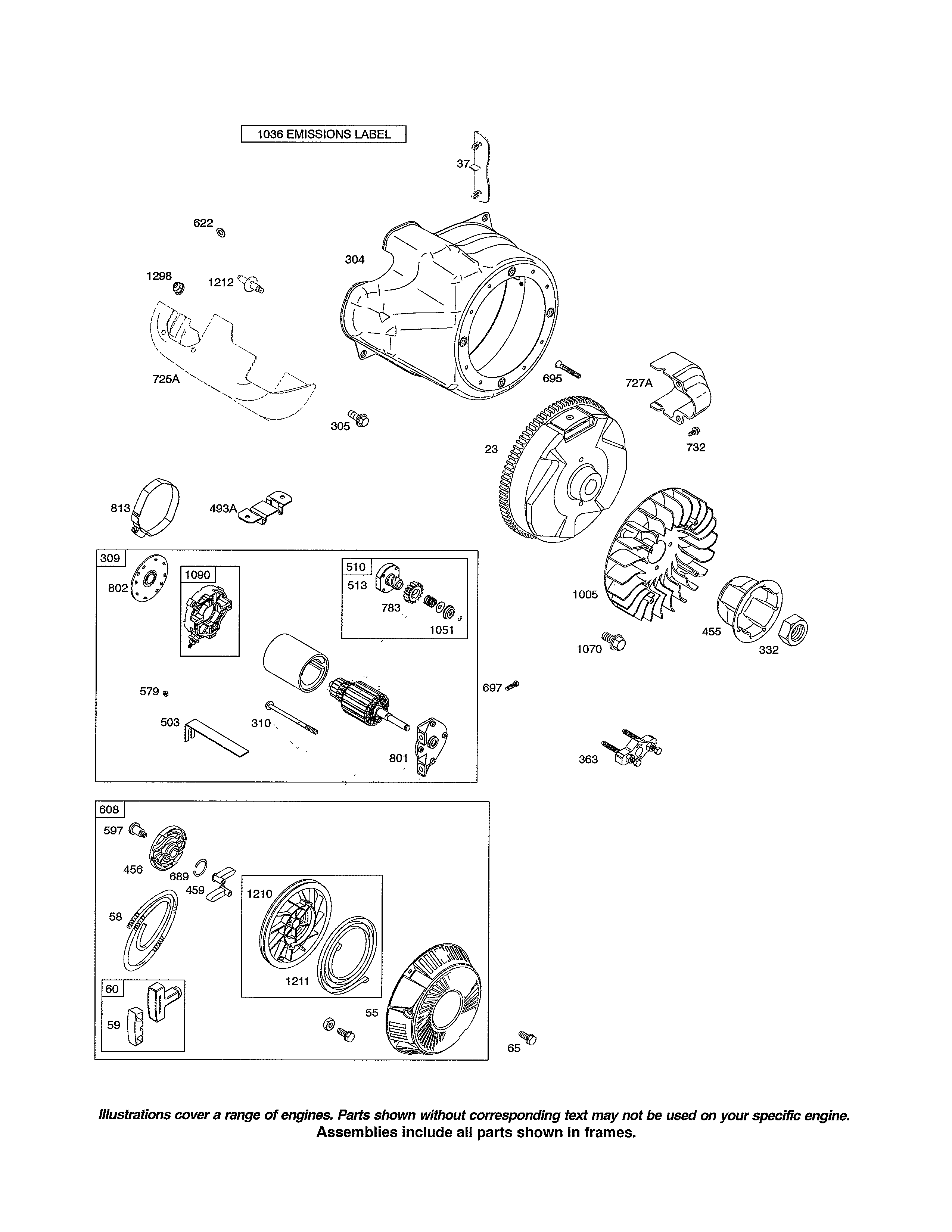 Starter motor/rewind starter