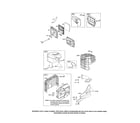 Briggs & Stratton 216300 (0036-0570) muffler/air cleaner diagram
