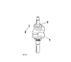 Ariens 96136000601 crankshaft diagram