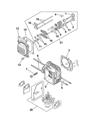 Head/valve/breather