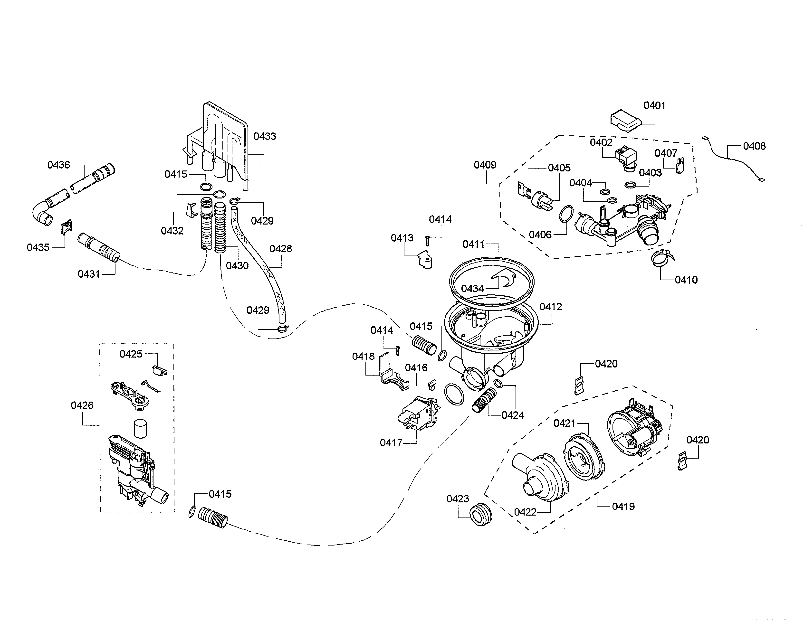 Heater/sump/pump