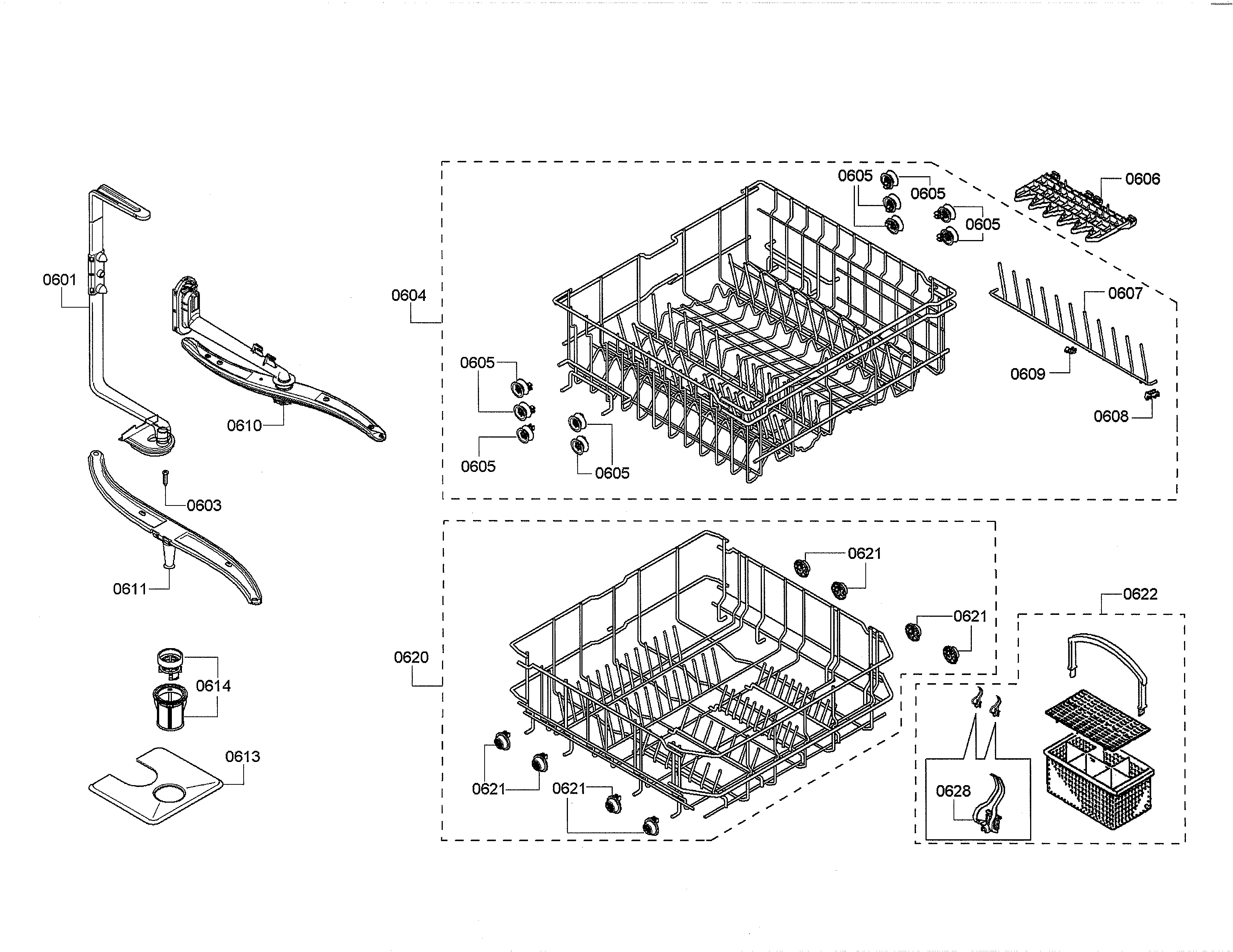 Racks/spray arm
