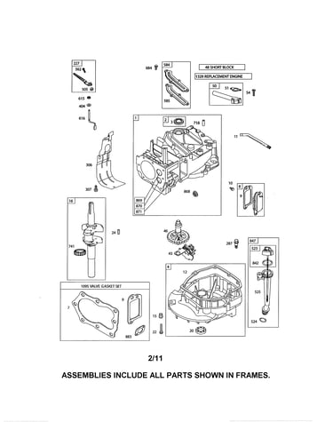 Cylinder/sump/crankshaft