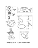 Rewind starter/blower housing