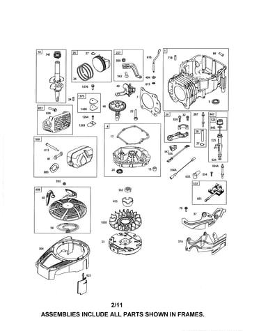 Cylinder/blower housing/sump