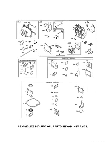 Head cylinder/gasket sets