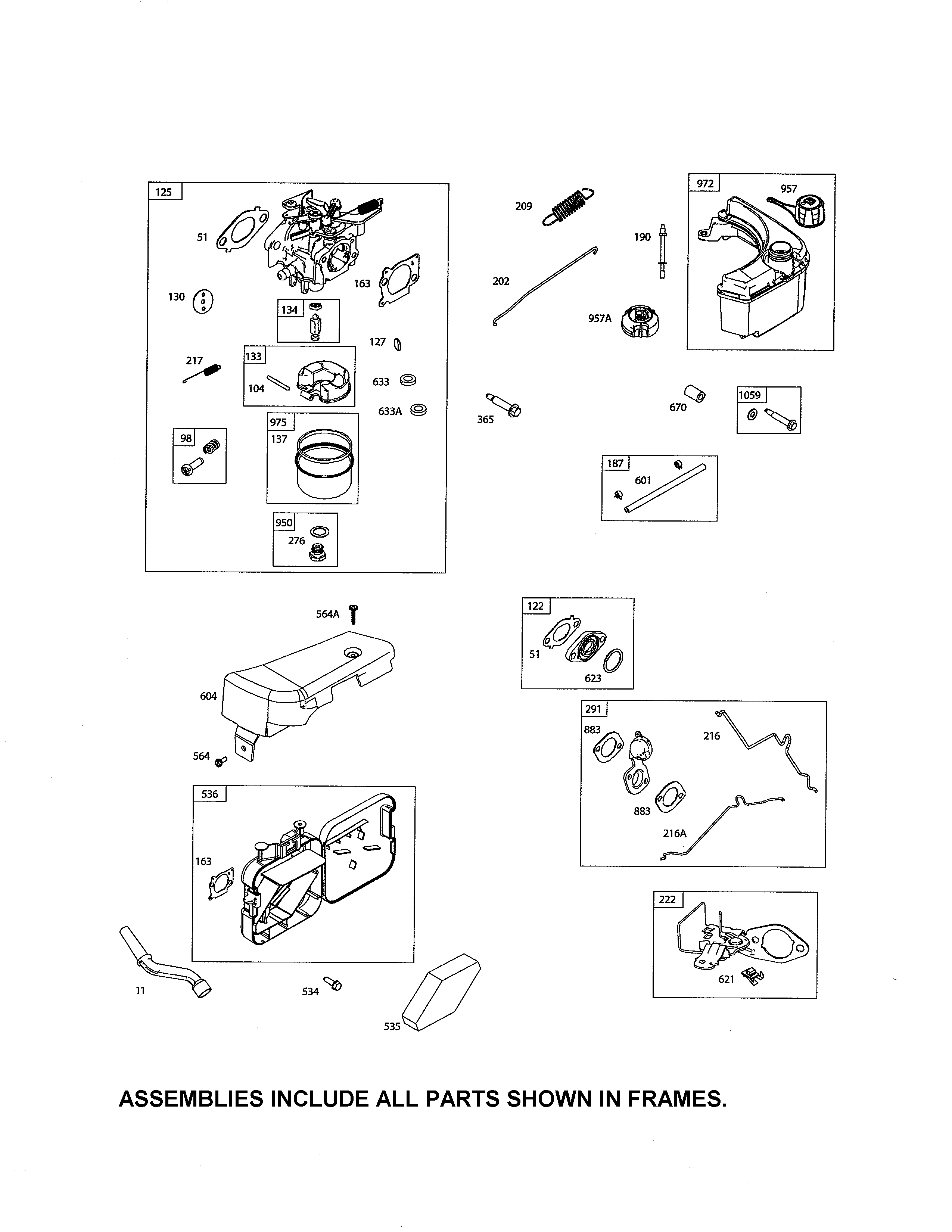 Carburetor/fuel tank