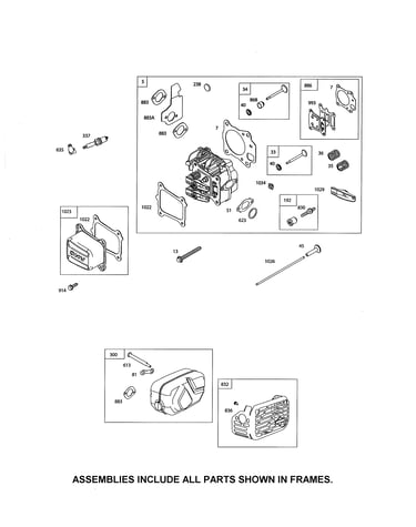 Head cylinder/muffler