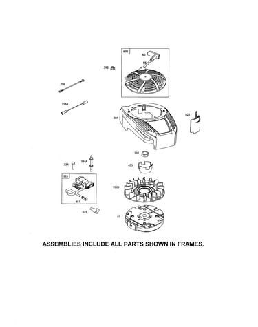 Blower housing/rewind starter