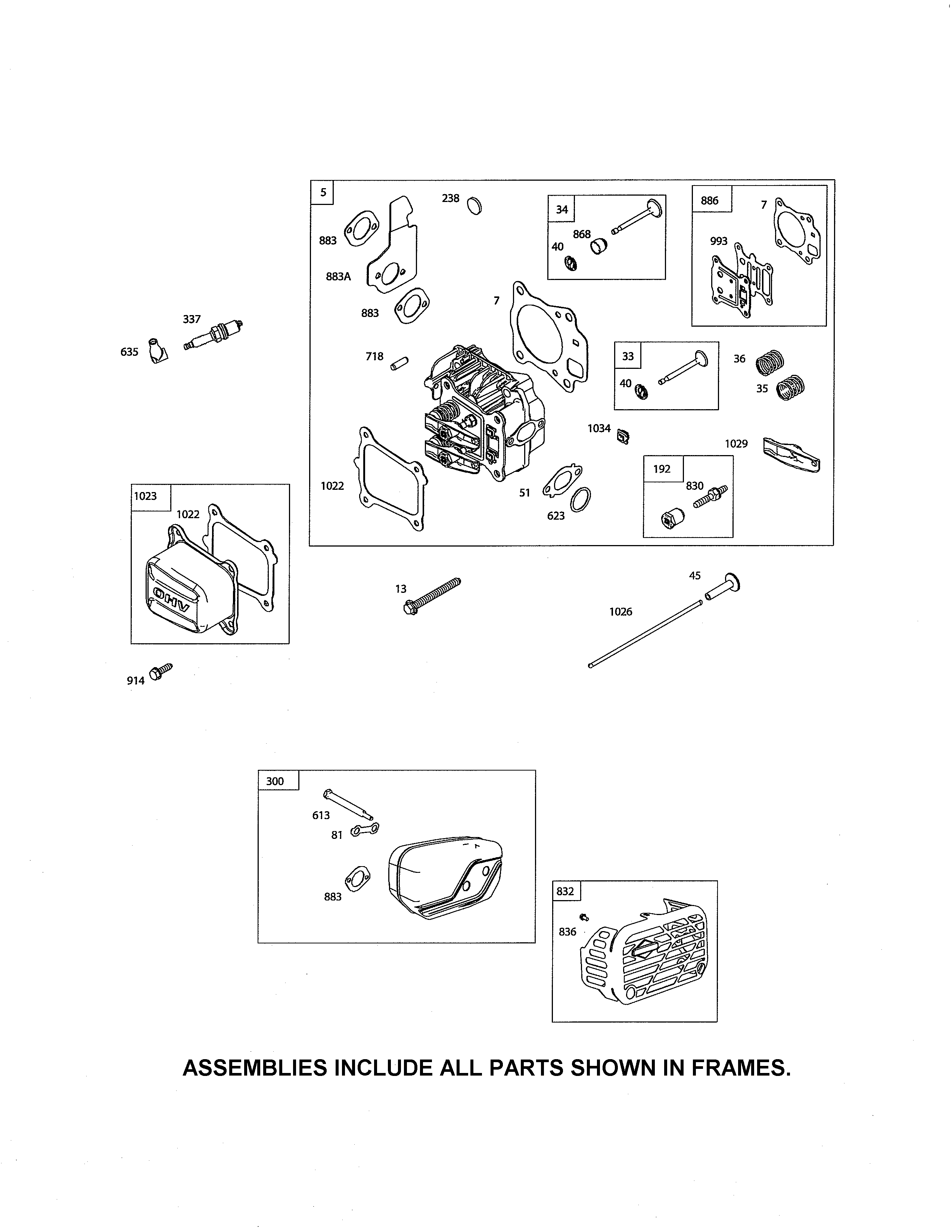 Head cylinder/muffler