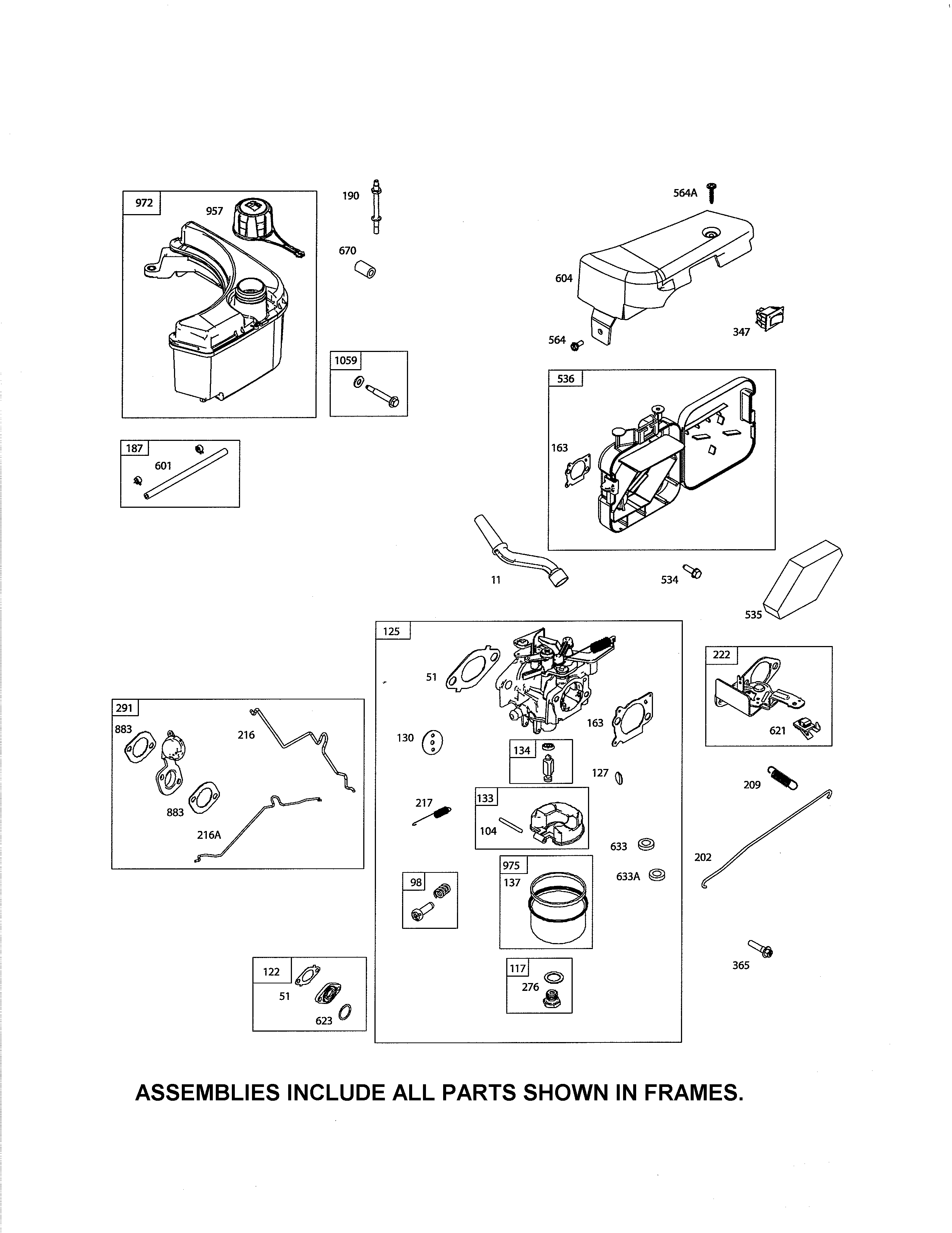 Fuel tank/carburetor