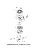 Rewind starter/blower housing