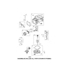 Craftsman 247371081 cylinder/crankshaft/sump diagram