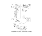 Briggs & Stratton 126T05-1561-B1 carburetor/muffler/fuel tank diagram