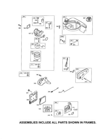 Carburetor/muffler/fuel tank