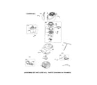Briggs & Stratton 126T05-1561-B1 rewind starter/blower housing diagram