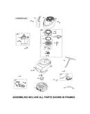 Rewind starter/blower housing