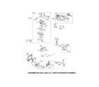 Briggs & Stratton 126L05-1562-F1 carburetor/muffler/fuel tank diagram