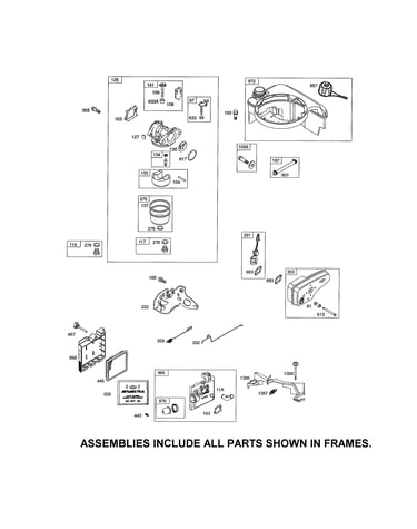 Carburetor/muffler/fuel tank