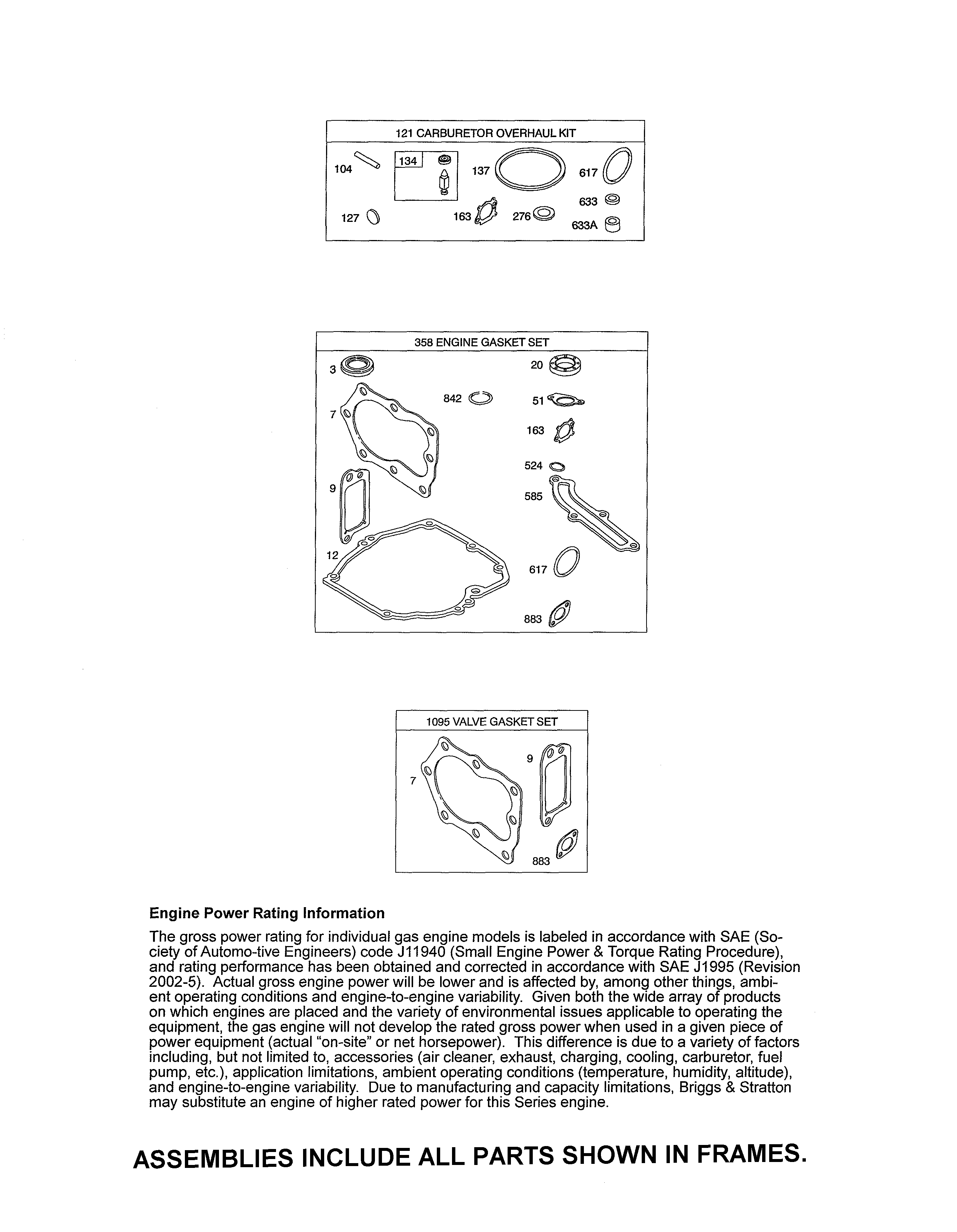 Gasket sets