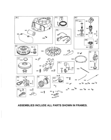Motor starter/crankshaft/flywheel