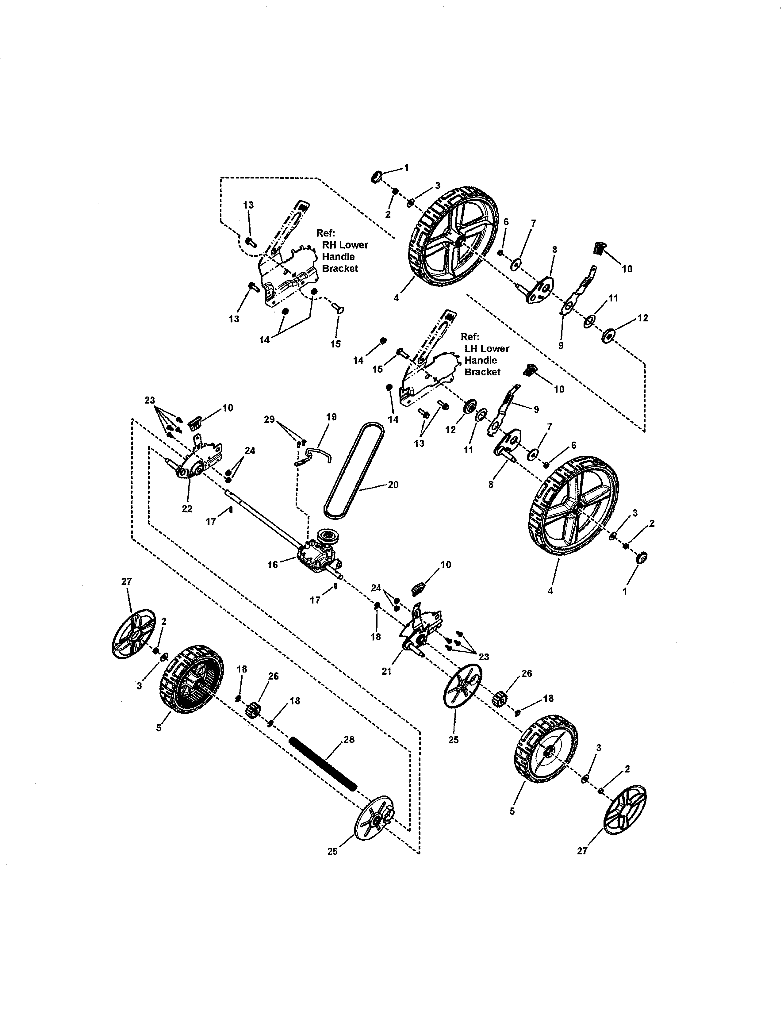 Transmission/wheels