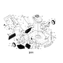 Craftsman 917370670 engine/housing/handle diagram