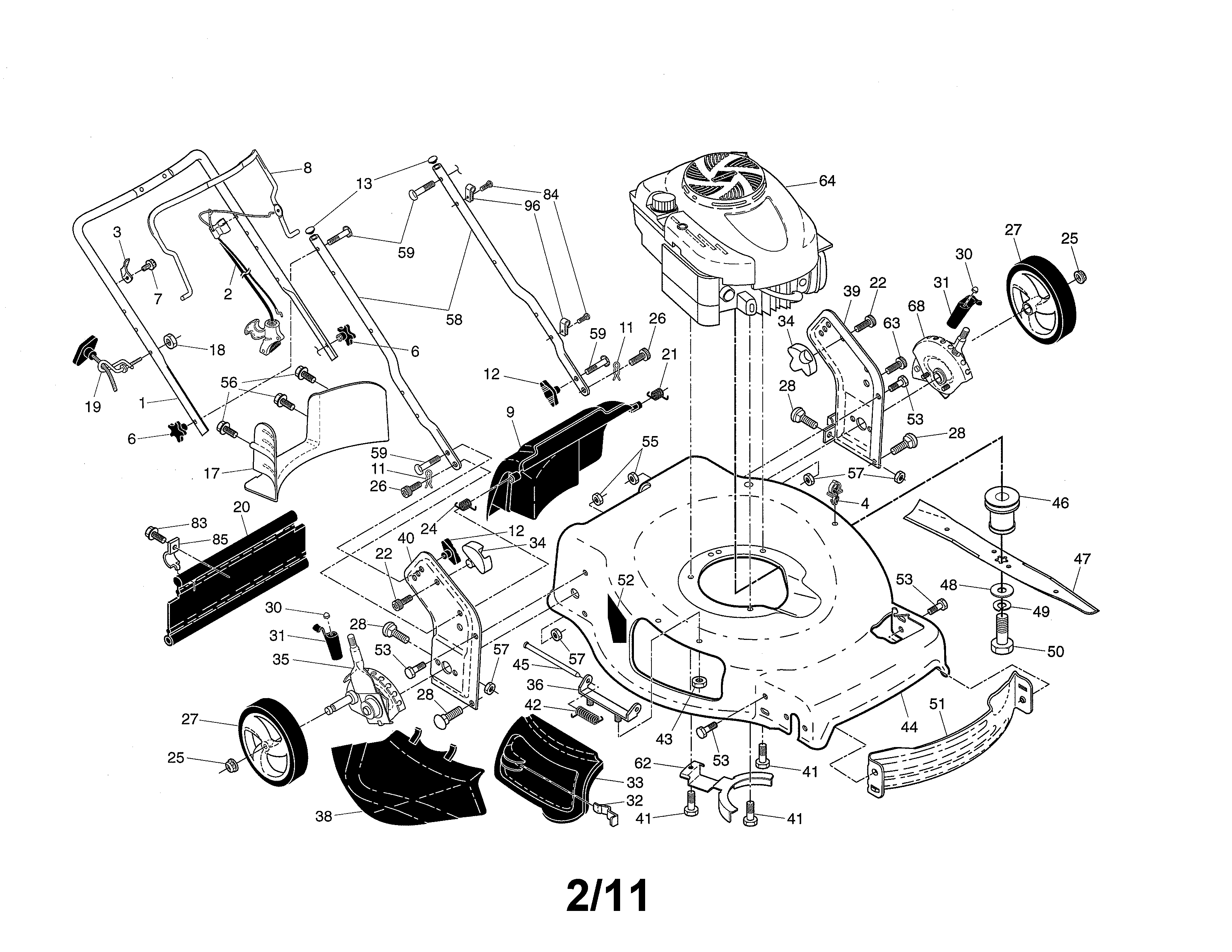 Engine/housing/handle